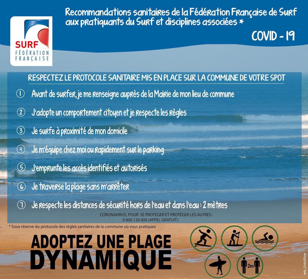 école de surf Biarritz | Règles COVID 19